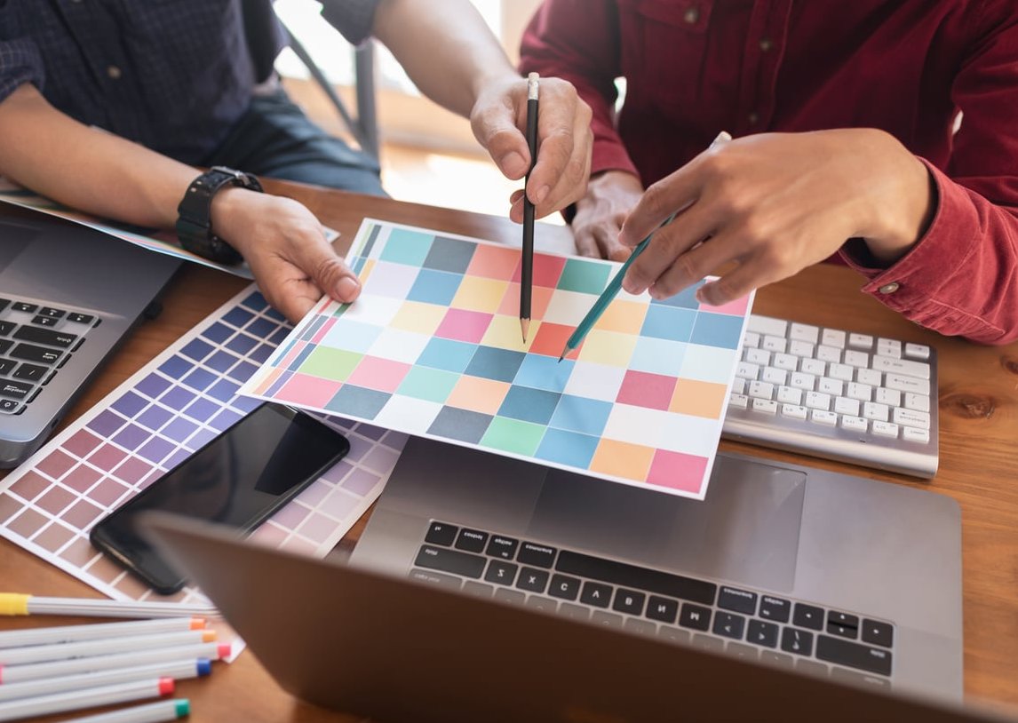 colorful marketing branding palette
